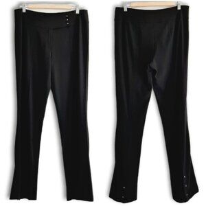 ESCADA Wool Blend Trousers Dress Pants Neutral Black Sz M | Eur 40 Flawed